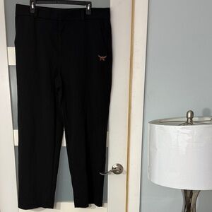 MCM Black Dress Pants with Logo Detail